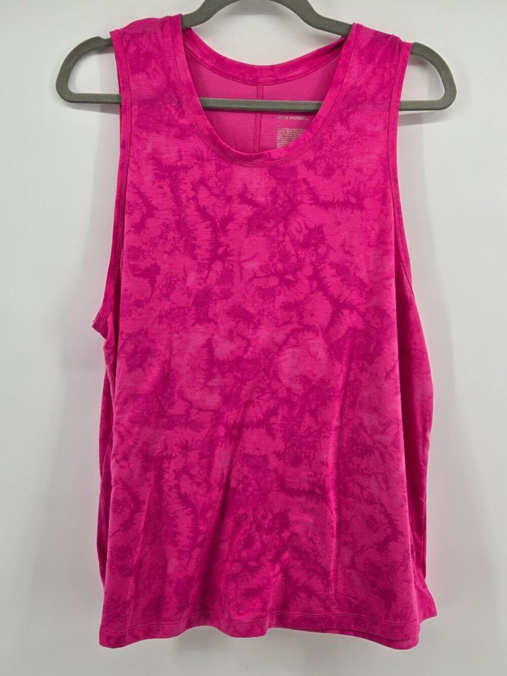 All In Motion Tie Dye Loose-Fit Tank - L Pink